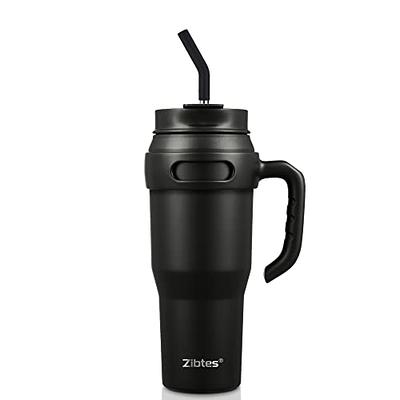 Sursip 32 oz Insulated Tumbler with Handle and Straw Lid, Vacuum Stainless  Steel Cup, Keep Drinks Cold/Hot, Dishwasher Safe, Fit in Car Holder, Travel  Coffee Mug for Home/Office/Party/Camping (Black) - Yahoo Shopping