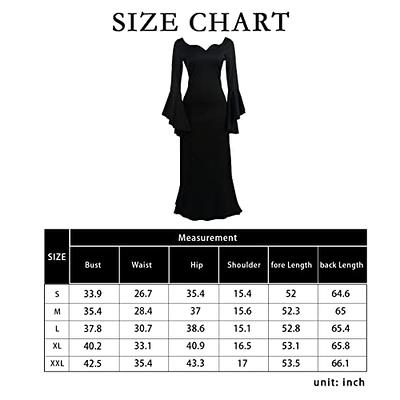  GIKING Halloween Costume Addams Family Costume Women Adult  Wednesday Dress Morticia Floor Vintage Dress : Clothing, Shoes & Jewelry