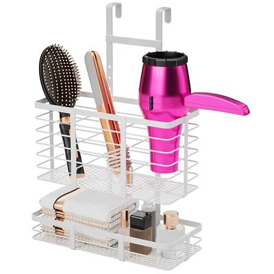 ULG Hair Dryer Holder, Hair Tool Organizer, 6 Adjustable Height, Wall  Mounted/Cabinet Door, Bathroom Organizer Under Sink For Hair Dryer, Flat  Irons, Curling Wands, Hair Straighteners, 3 Sections