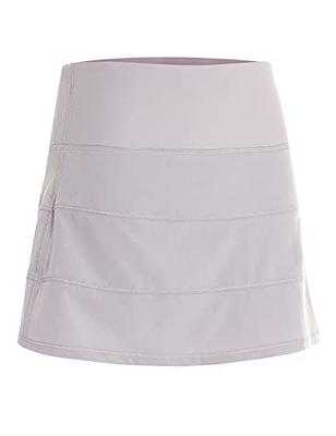 CRZ YOGA Women's Lightweight High Waisted Tennis Skirts A Line Athletic  Workout Running Sports Golf Skorts with Pockets Dark Chrome Small - Yahoo  Shopping