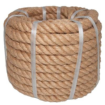 Twisted Manila Rope (1 in X 50 Ft) Natural Jute Rope Thick Hemp