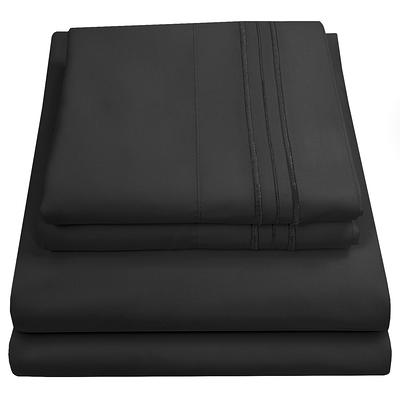 Sweet Home Collection 1500 Series Bed Sheets - Extra Soft Microfiber Deep  Pocket Sheet Set - Black, RV Queen - Yahoo Shopping