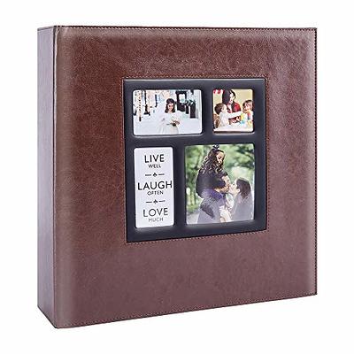 Artmag Photo Album 4x6 1000 Photos, Large Capacity Wedding Family Leather  Cover Picture Albums Holds Horizontal and Vertical 4x6 photos with Black