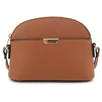 anck Crossbody Bags for Women Luxurious Leather Shoulder Purse- Zipper  Pocket Small Crossbody Bags for Women Purses Fashion Lightweight Handbags  Shoulder Bag (Brown): Handbags