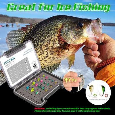 MUUNN Tungsten Ice Fishing Jig Kit,Glow Teardrop Ice Fishing Lures Set for Crappie  Panfish Walleye,Pack of 21，0.50G - 3.00G - Yahoo Shopping