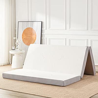 CYMULA Folding Mattress Single, 4 Inch Foldable Trifold Mattress