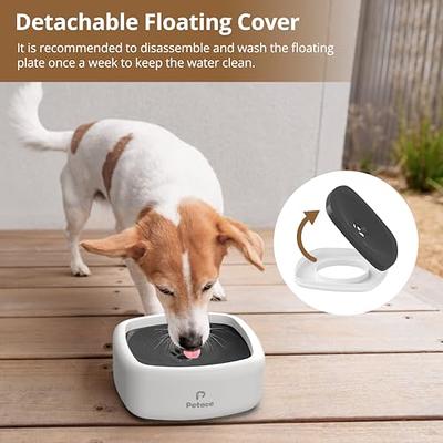 LIDLOK Dog Water Bowl Elevated Dog Bowls Slow Water Feeder Dog Bowl with Floating Disk No-Spill Water Bowl for Dogs (4.4L Water Bowl)