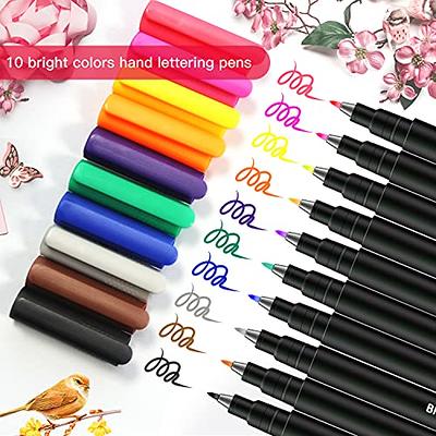 Piochoo Calligraphy Pens 8 Size Calligraphy Pens for Writing Brush Pens  Calligraphy Set for Beginners Hand Lettering Pens Black