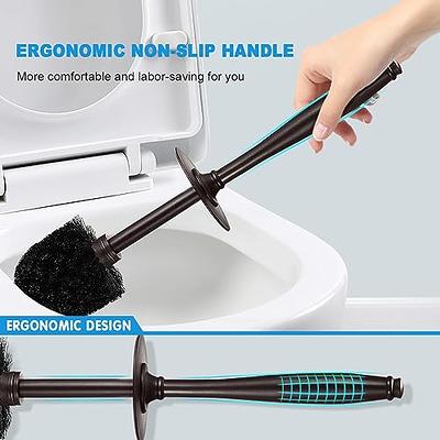 Toilet Bowl Brush Holder Set: 2 Pack Modern Deep Cleaning Bathroom