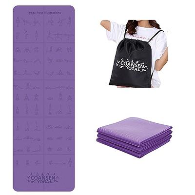 Foldable Yoga Mat Folding TPE Pilates Mat Non Slip Workout Mat