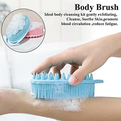 Slick- Shower Brush, Double Sided Brush, Back Scrubber, Bath Brush