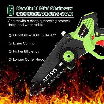 6-inch Mini Chainsaw Cordless, Battery Powered Electric Chainsaw Cordless,  Handheld Chainsaw with 2Pcs 21V 2.0Ah Batteries, Portable Small Chainsaw  for Tree Trimming Branch Pruning and Wood Cutting - Yahoo Shopping