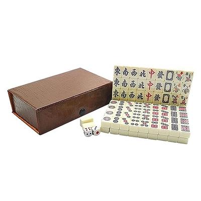 Chinese Mahjong Set,144 Tiles Travel Mahjong Set Mahjong Board