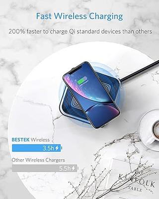 BESTEK Wireless Charger Desktop Power Strip with 8 Outlets and 3 USB Ports