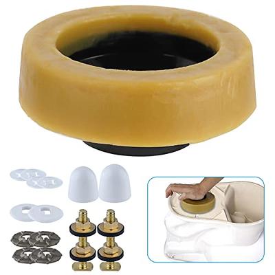 Hibbent Extra Thick Toilet Wax Ring, Toilet Bowl Wax Seal Kit with Closet  Bolts, PE Flange