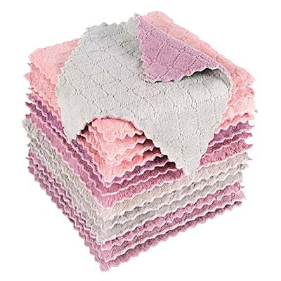 Oeleky Dish Cloths for Kitchen Washing Dishes, Super Absorbent Dish Rags, Cotton Terry Cleaning Cloths Pack of 8 , 12x12 Inches
