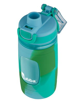 bubba Flo Kids Water Bottle Teal Crystal Ice & Green Rock Candy Tie Die, 16  fl oz. 