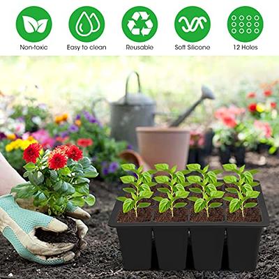 Silicone Seed Starting Tray,Reusable Seed Starting Trays for Seed  Germination and Plant Propagation,Vegetable Seeds,Herb Seeds,Flower Plant  Starter Kit BPA Free 2 Pack (24 Cells Total)-Black - Yahoo Shopping