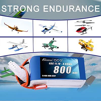 Gens ace 3S 800mAh 11.1V 40C LiPo Battery Pack with JST Plug for 200 250  Heli 800mm Warbirds Eflite Blade CP CP Pro Helicopter Compare to E-flite  EFLB8003SJ30 - Yahoo Shopping