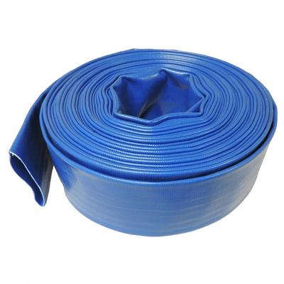 HydroMaxx 8-in ID x 100-ft PVC Blue Flat Discharge Hose Polyester