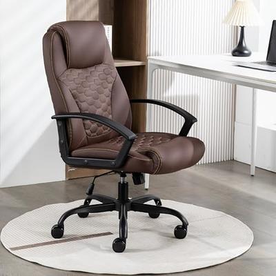 Nouhaus +Posture Ergonomic PU Leather Office Chair. Click5 Lumbar Support  with FlipAdjust Armrests. Modern Executive Chair and Computer Desk Chair  (Black) 