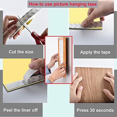 Picture Hanging Strips Heavy Duty 40 Pack, Mounting Tape Heavy