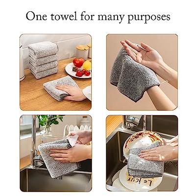 Nialnant 6 Pack Kitchen Towels and Dishcloths Sets,100% Cotton Soft  Absorbent Quick Drying Dish Towels for Kitchen,Washing Dishes,12x12 Inches,  Multi