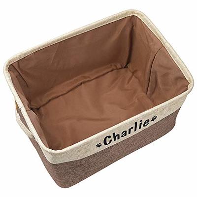 Pet Supplies : PET ARTIST Collapsible Dog Toy Storage Basket Bin with  Personalized Pet's Name - Rectangular Storage Box Chest Organizer for Dog  Toys,Dog Clothing,Dog Apparel & Accessories (Grey Big One) 