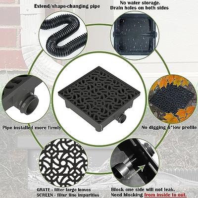 12 No Dig Low Profile Catch Basin Downspout Extension Combo Kit