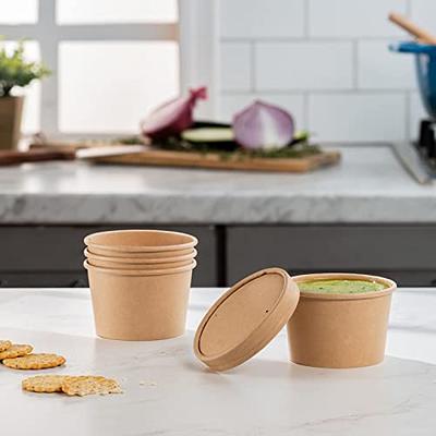 8oz Soup Containers with Lids - Disposable Soup Bowls with Lids