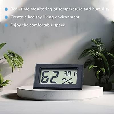 4 Pack Mini Digital Thermometer Hygrometer Indoor Humidity Temperature  Meters Gauge AikTryee Hygrometer wiht LCD Display Fahrenheit for Humidors