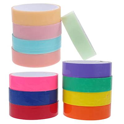 OWLKELA 12 Rolls Colored Masking Tape 16 Yard per Roll, Rainbow Colors Painters Tape, Colored Painters Tape, Craft Tape, Labeling Tape, Paper Tape for