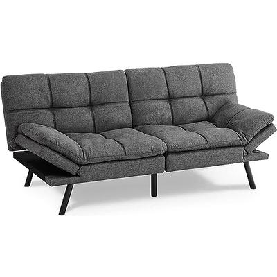 Costway Convertible Futon Sofa Bed Memory Foam Couch Sleeper with