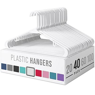 Velvet Clothes Hangers (20, 40, 60, 100 Packs) Heavy Duty Durable Coat and  Clothes Hangers, Vibrant Color Hangers