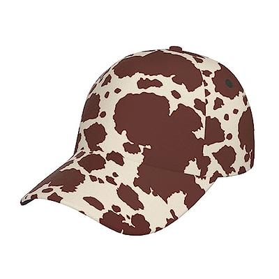 Women Men Summer Baseball Cap for Brown Milk Cow Print Tech Cap