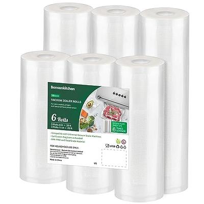 Allovit 2Rolls 8''x50', 1Roll 11''x50' Vacuum Sealer Bags for Food