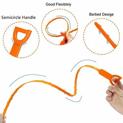 BARBED DRAIN UNBLOCKER FLEXIBLE CLEANER HAIR REMOVER TOOL SINK