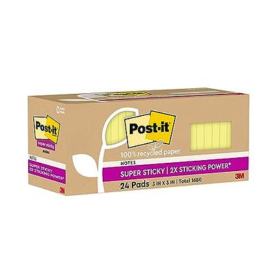 Post-it® Super Sticky Notes, 3 in x 3 in, Playful Primaries