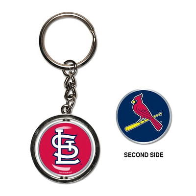 St Louis Cardinals Baseball Leather Keychain 