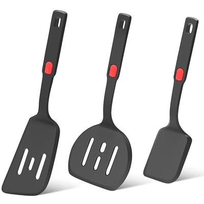 Dandat 9 Pcs Silicone Rubber Spatula, 10'' Commercial Spatula 500? Heat  Resistant, Non Stick Heavy Duty Scraper for Kitchen Cooking Mixing Frying
