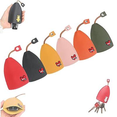 ZeWooPie 5Pcs Key Bag, Creative Pull-Out Design PU Leather