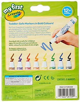 Crayola Washable Markers, Assorted Colors - 12 markers