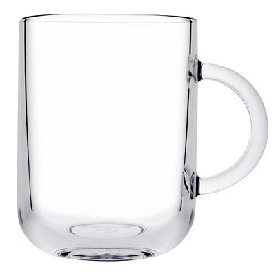 Acopa 12 oz. Customizable Clear Glass Coffee Mug - 12/Case