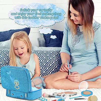 Kids Real Makeup Kit for Little Girls:with Blue Dream Bag - Real, Non  Toxic, Washable Make Up Dress Up Toy - Gift for Toddler Young Children  Pretend