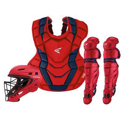 Easton Elite x Youth Baseball Catcher's Set in Red/Gray