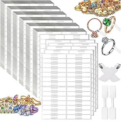 500Pcs Jewelry Price Tag Stickers Blank Tags Labels for Rings Bracelet  Shops White 