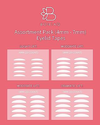 LIDS BY DESIGN Assortment Pack (4mm - 7mm) Eyelid Correcting Strips for  Heavy Hooded, Droopy Lids