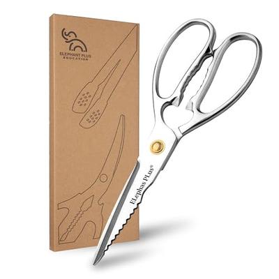 JASON Poultry Shears Kitchen Scissors, White Cooking Shears Dishwasher Safe  Meat Shears Stainless Steel Butcher Scissors for Chicken Vegetable Herb