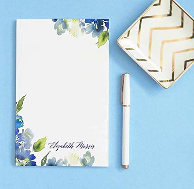 Personalized Womens Stationary With Flowers, Floral Stationery Set