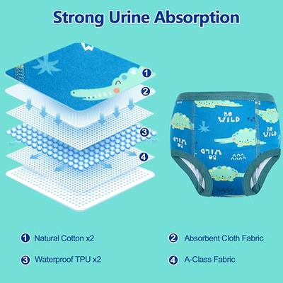 MooMoo Baby Training Underwear 10 Packs Absorbent Toddler Training Pants  for Boys and Girls Cotton Blue 2T : : Baby